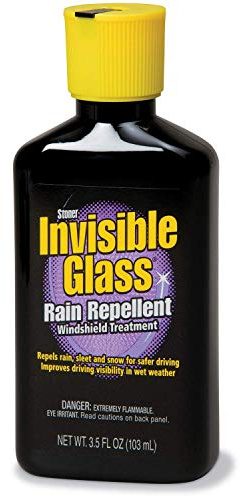 Invisible Glass 91481 Rain Repellent Rain Shield for Glass, Cleaner to Remove Mist Window Film, Invisible Glass Shield Against Rain and Snow, 3.5 Fluid Ounce