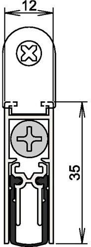 Athmer Türdichtung Doppeldicht 708 mm kürzbar