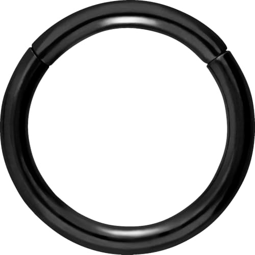 PIERCINGLINE Segmentring Clicker aus Chirurgenstahl - Piercing Ring in Gold, Silber, Rose, Schwarz oder Blau - für Nase, Septum, Ohr, Helix oder Tragus