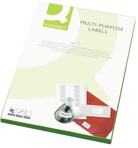 Q-Connect Multipurpose Labels 99.1x38.1mm 14 Per Sheet White (1400 Pack) KF26054