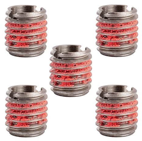 E-Z Lok Externally Threaded Insert, 303 Stainless Steel, 7/16-14 Internal Threads, 5/8-11 External Threads, 0.656 Length, Made in US (Pack of 5)