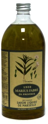 1 Ltr. Flüssigseife Olivenöl (Nachfüllflasche), Parfum: Verveine -Verbena - normale, trockene, reife & empfindliche Haut