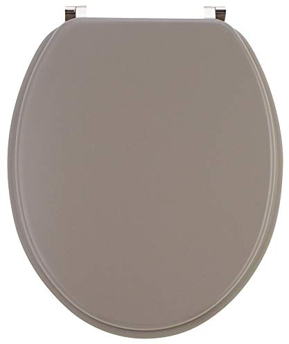 Wirquin Colors Line 20717957 WC-Sitz, matt, Taupe | MDF, Scharniere aus Edelstahl, U-Form