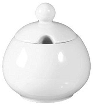 Seltmann 001.175238 Weiden Meran Modern Porzellan Zuckerdose, Rund, 00006 Dekor, Weiß, 0.23 L Kapazität, 9.6cm Höhe, 8.8cm Durchmesser