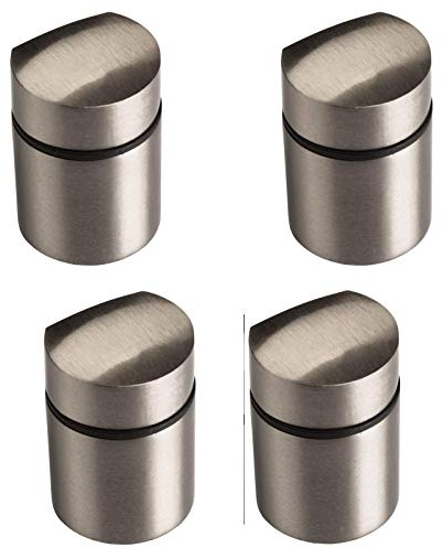 SOTECH 4 Stück Bodenträger SHELFI Edelstahloptik | Glasbodenträger Bodenträger