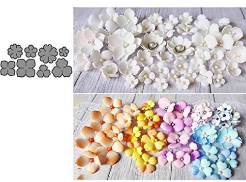 lamta1k Stanzschablone Stanzmaschine,Blume Metall DIY Scrapbooking Papierkarten Album Photo Craft Schablone - Silber