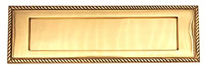 Georgianischer Briefschlitz aus massivem Messing, 25,4 x 7,6 cm, Messing und Chrom, schwere Federung
