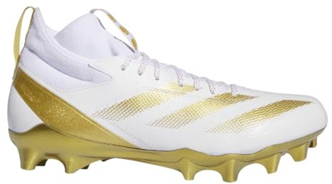 adidas Adizero Afterburner 6 Cleat - Men's Baseball White/Gold Metallic/Core Black