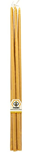 Meden Pure Beeswax Church Candles - Dipper Tapered, Handmade, Orthodox Church Candle Tapers for Prayer, Ritual, Christmas - No Soot, Dripless, Tall, Bendable, Height 27cm (5)