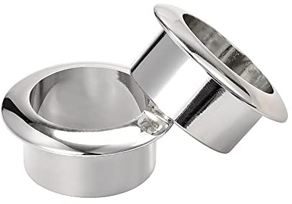 sourcing map Desk Grommet 30mm for Organizing and Protecting Cord Nylon Silver Tone Pack of 2