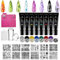 Biutee Nagel Stamping Set 8 Farben Stamping Gel+12 pcs Nagel Stamping Schblonen Platte+1 pcs Stempel, Nagel Stempel Set, French Nails Stempel Blumen Nagel Schablone für Nageldesign Nagelschablonen