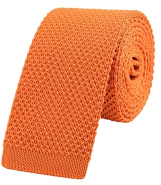 WANYING Män 5,7 cm smal slips stickad slips slips stickad slips, stickad slips retro vintage casual kontor basic – enfärgad
