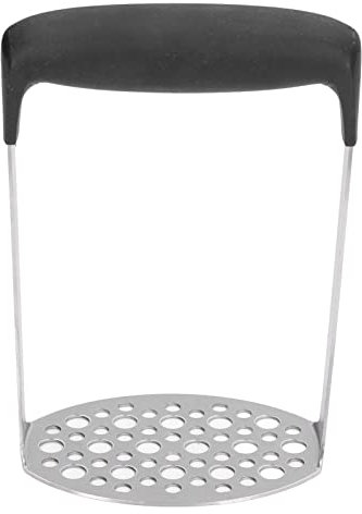 Utensile per schiacciapatate in acciaio inossidabile con presa a mano,schiacciapatate, nero, Utensile per schiacciapatate in acciaio inossidabipela aglio trita aglio spremiaglio spremiaglio fav