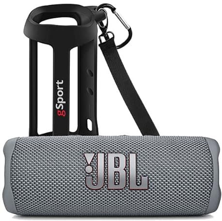 JBL FLIP 6 Enceintes portables étanches avec manchon en silicone gSport (gris)