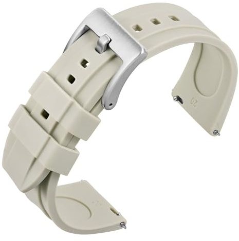 ANNEFIT Uhrenarmband 16mm 18mm 20mm 22mm, Weiches Silikon armband mit Schnellverschluss für Herren und Damen