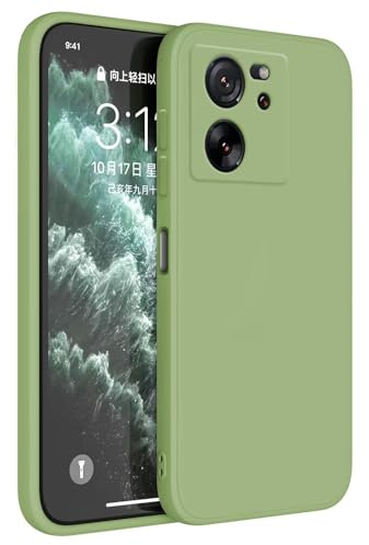 Topme Funda para Xiaomi MI 13T / Xiaomi MI 13T Pro (6.67 Inches) Carcasa Caja Case Estuche, Funda Protectora de Piel de Silicona TPU - Verde Matcha