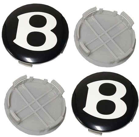 Tapacubos Tapas para Bentley Continental,AntióXido Coche Tapas Centrales de Llantas,Llanta Rueda Cubre Embellecedor Insignia,A