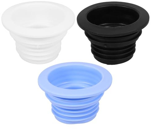 OSALADI 3pcs Drain Hose Plug Plastic Sewer Seal Plug Drain Pipe Rings Odor Prevention for Washing Machine Sink Bathroom