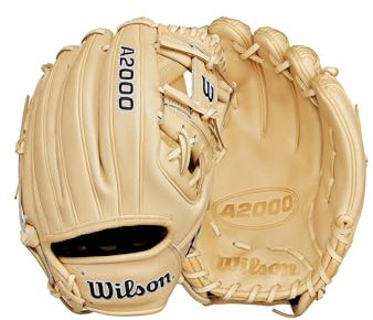 Wilson 2024 Baseball Classics Serie A2000 1975 Infield Baseball-Handschuh, Rechtshänder, Blond/Schwarz