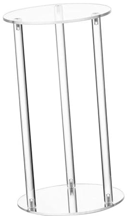FQRDKT Supporto per Fiori in Acrilico, Trasparente, Porta Vaso, Elegante, Moderno, Trasparente, Supporto Decorativo per Feste, Girare, 25x25x40 cm