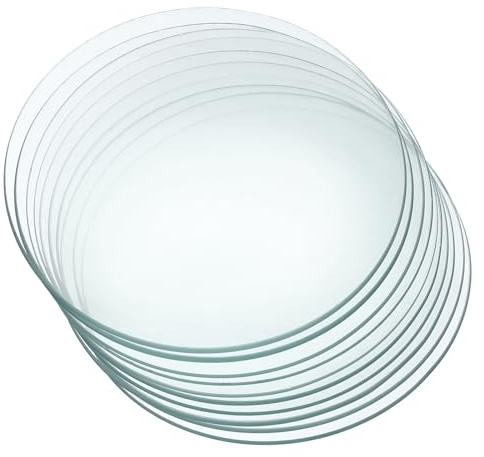 PATIKIL 120mm Diameter Watch Glass, 10 Packs Beaker Cover Smooth Edges Chamfered Arc for Laboratory, Transparent