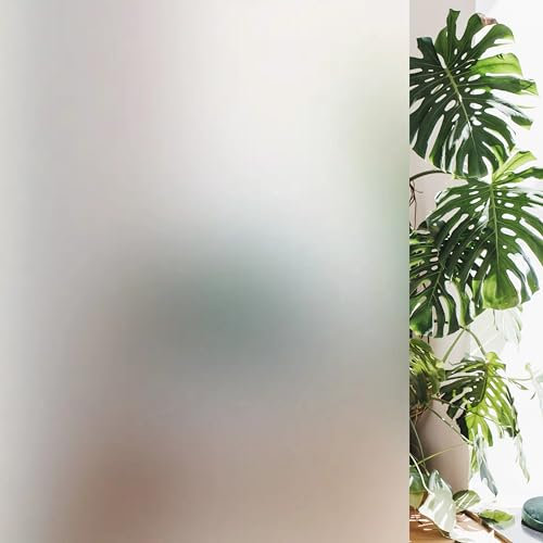 StickersWall Window Film Privacy Frosted Window Film Opaque Vinyl Stickers for Glass Windows Frosting Self Adhesive Sun Block Home Bathroom Office (61cm x 400cm)