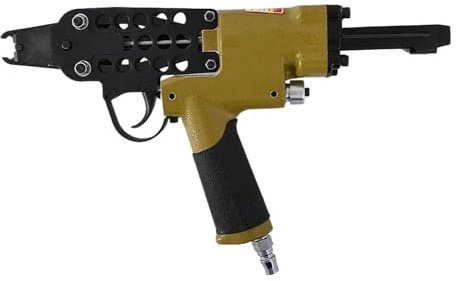 quetwef Oil-Free Pneumatic Staple Gun Heavy-Duty Stapler SC7E Pneumatic C-Type Gun Ring Nailer Cage Stapler Ring Pliers Tool Nailer Pneumatic Nail Gun