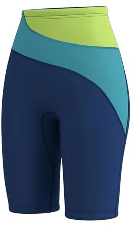 Zxpjkyu Men's 3mm Neoprene Shorts for Scuba Diving and Water Activities, Blue XXXL