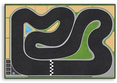 BuildCubes 1200X800MM_BZ3126 Pista da corsa per modelli di auto RC Mini 1/58 1/64 1/72 1/43 1/32, pista da corsa RC Drift per auto da corsa RC e auto sportive, giocattolo regalo