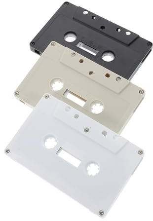 MUCKLILY 3 Pièces décoration de Ruban adhésif Cassette Audio Vierge Cassettes de Musique Cassette Vierge Mini magistrat Stockage de Cassettes magnétophone Plastique