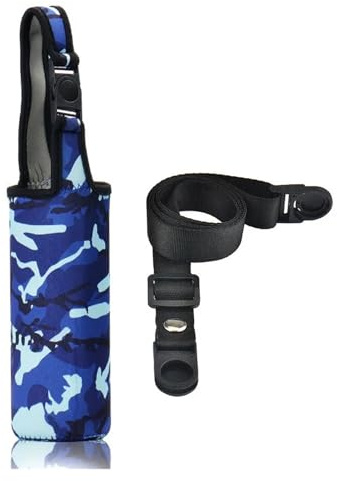 LUYSGBXR Wasserflaschen-Tasche, 1 Stück, tragbare Sport-Wasserflaschenabdeckung, Isolator-Hülle, Tasche, Flaschen, Tasse, Camping, Trinkgeschirr, Zubehör (mit Schultergurt, 08)