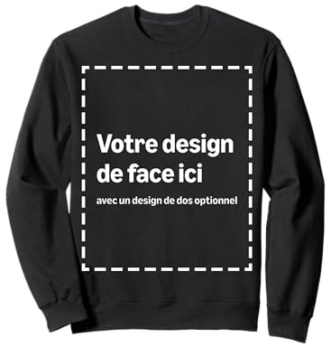 Sweatshirt Personnalisé avec Votre Image Recto-Verso