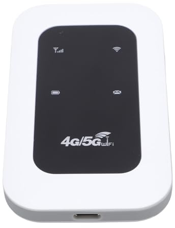 FAUOSWUK 4G Hotspot Mobile, Router WiFi 4G LTE Portatile con Slot per Schede SIM, Dispositivo WiFi Portatile per Viaggi, Supporto Plug and Play da 300 Mbps 10 Dispositivi