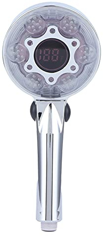 LED-Dusch kopf G1/2 Hand wasser sparende Dusch düse mit 3 Farb temperatur anzeige für Badezimmer ABS-Material 289g
