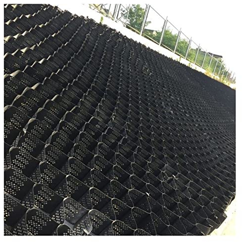 Rejillas de cabaña de madera de jardín de alta resistencia, sistema de pavimentación permeable de 2 pulgadas de profundidad, rejilla de base de cobertizo de grava completa