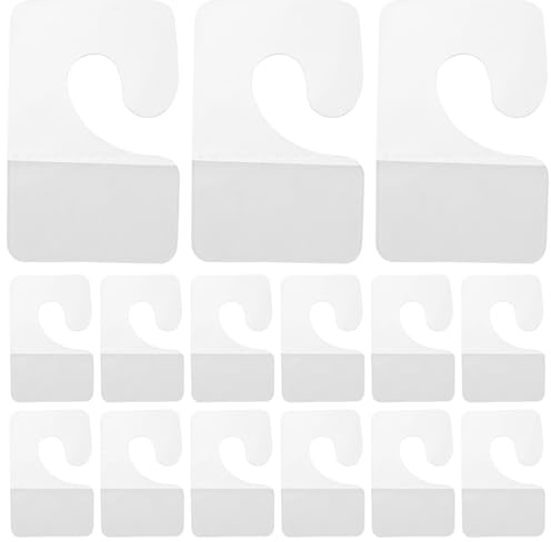 Didiseaon 200 pièces Crochets Adhésifs Transparents PVC Auto-adhésifs Crochets Suspension pour Panneaux Perforés et Présentoirs Magasin Onglets Suspendus Clairs pour Affichage Retail