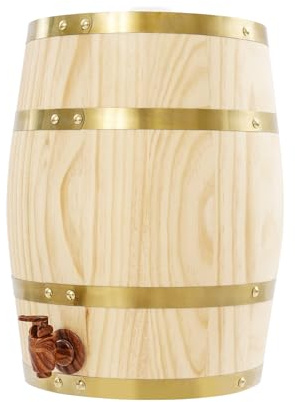 Barriles, Barril de Vino 2.6 Galones Madera de Pino, Dispensador Vino Casa Bar Cocina, Grifo Práctico, Elegante Vintage, 10L Capacidad, Durable, Decoración Regalo