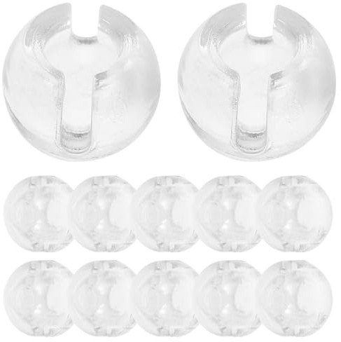 Toyvian Topes de Cadena para Estores 12 Piezas Transparentes Hebilla, Accesorios para Persianas Verticales, Solución para Mantener Cortinas Ordenadas en Espacios Residenciales