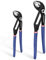 WORKPRO Wasserpumpenzange Set,Rohrzange verstellbar mit Rillen-Gleitgelenk, Wasserpumpenzangen-Satz 200 mm und 250 mm, Schnellspanner, gebogene Backe, 2-teilig