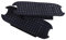 QHP Steigbügel-Tritte Steigbügel-Einlagen Color für Steigbügel (12 cm, Schwarz)
