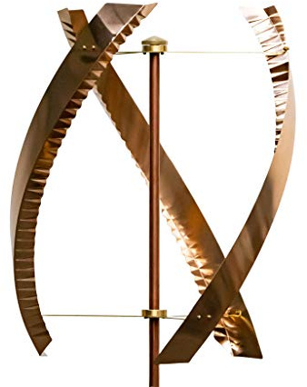 Stanwood Wind Sculpture: Standing United Kinetic Copper Triple Spinner