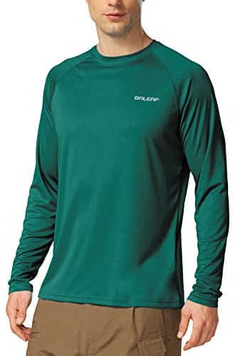 baleaf Magliette Uomo Maniche Lunghe UPF 50+ Maglia Uomo Lightweight Quick-Dry Nuota Corsa Pesca Ciclismo