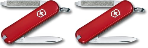 Victorinox Schweizer Taschenmesser Klein, Escort, Multitool, Swiss Army Knife, 6 Funktionen, Klinge, Schraubendreher 2.5 mm, Ring