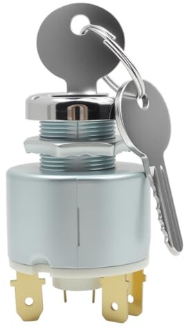 Interruttore di accensione, 12 V Universale di Avvio del Motore Interruttori con 2 Chiavi, Avvio del Motore Interruttori, con Chiave Adatto per Moto, Trattori, Auto e Barche