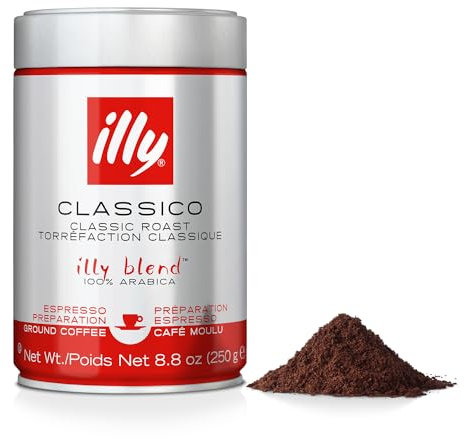 Illy Cafe Medium Roast Fine Grind Espresso Coffee 8.8 oz Harold Import EC10