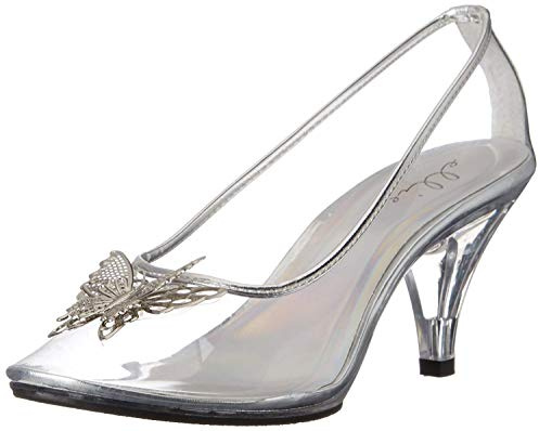 Ellie Shoes Dam 305-CINDER klänning pump, Transparent - färglös - 39 EU