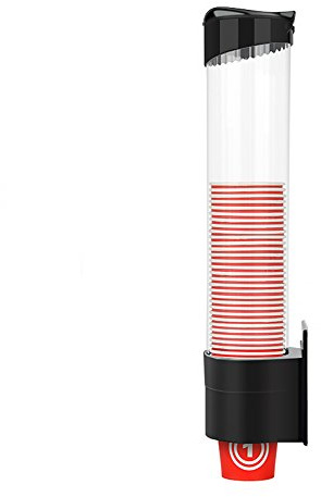 Distributore di bicchieri di plastica Taglia libera Nero