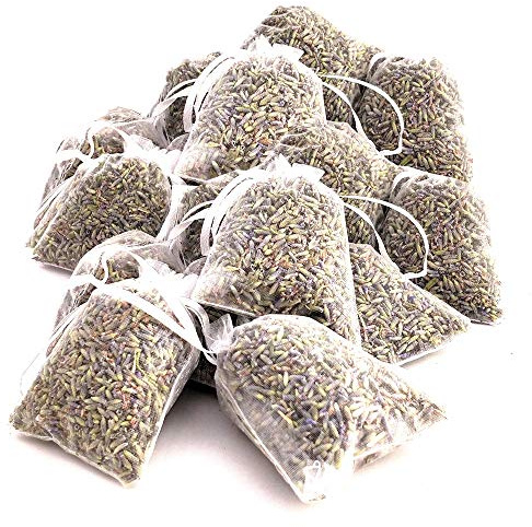 OLILLY Ernte 2025-25 x Lavendelsäckchen mit Lavendel aus der Provence - 250 g (Weiß, 25 Säckchen)