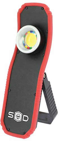 S SUMEX Luz de Trabajo LED COB Recargable por USB con Protección para Polvo Luz de 1800 Lumen 2 Intensidades con Base Magnética Rotativa de 180º y Gancho, Coche, Taller, Camping