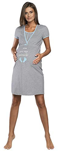 Italian Fashion Camicia da Notte Parto Ospedale | Vestaglia Donna Ospedale | Camicia da Notte Parto | Pigiama Premaman con Chiusura | Vestiti Premaman S-XXL